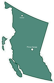 Location of the town of Cassiar