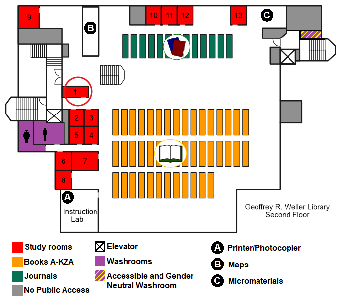 Study Room 1 Map