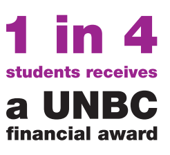 1 in 4 students receives a UNBC financial award