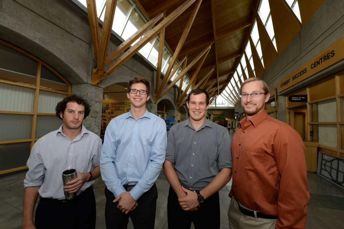 The team from left to right, Stephen Bertulli, Robert D’Amours, David Saabas, and Michael Thiessen,