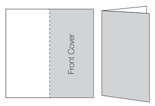 Single-fold brochure