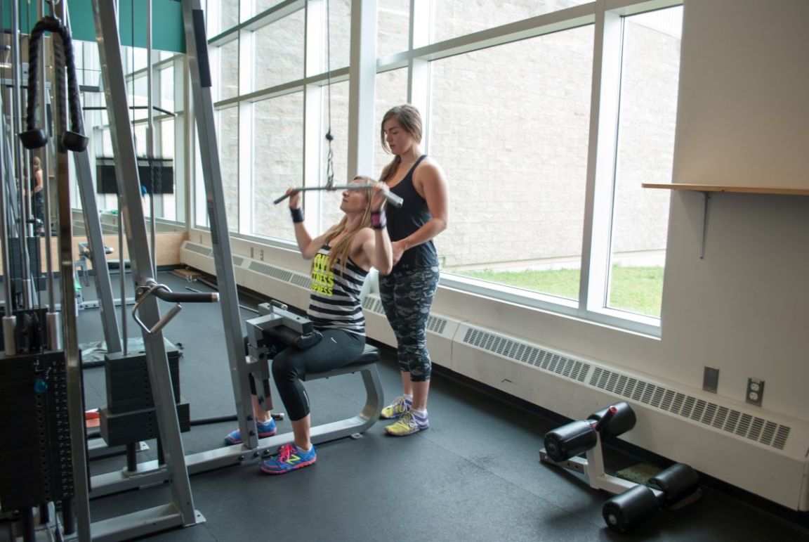 Member receiving personal training at the Northern Sport Centre