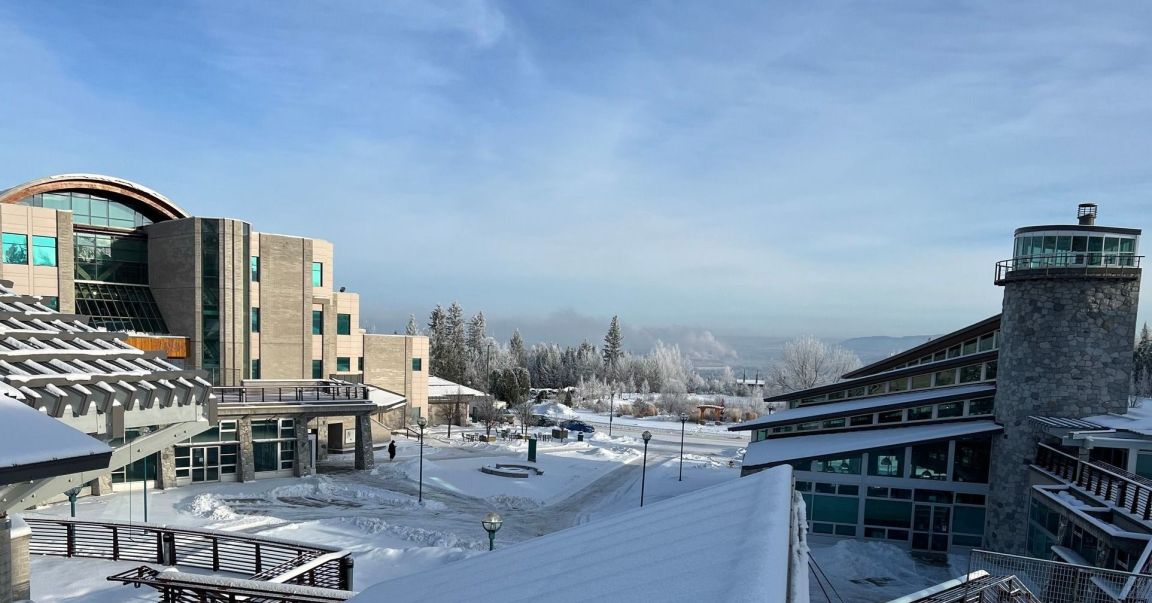 UNBC Campus Agora in Winter
