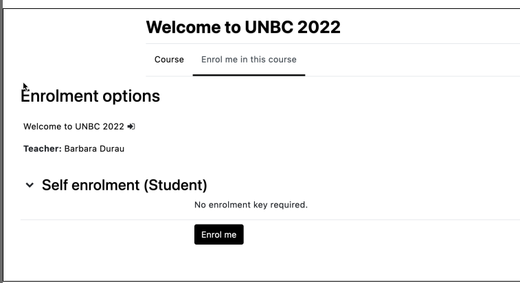 Information to self enroll in online orientation modules