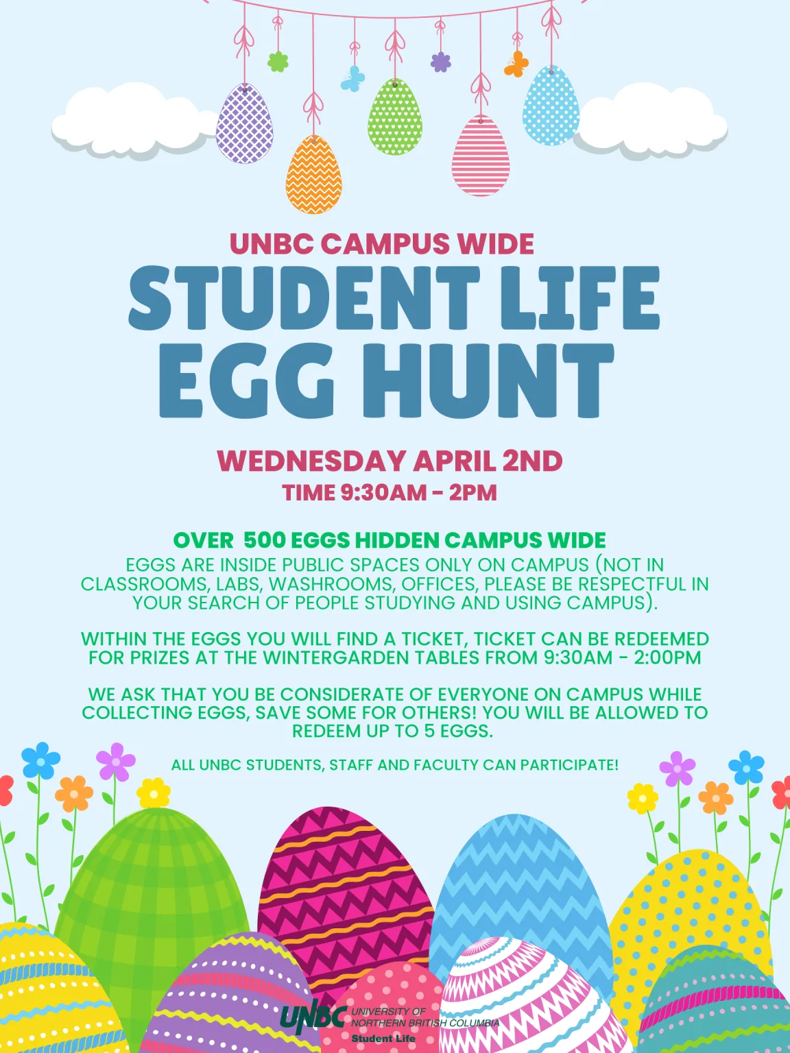 Posters with Colourful Easter Eggs