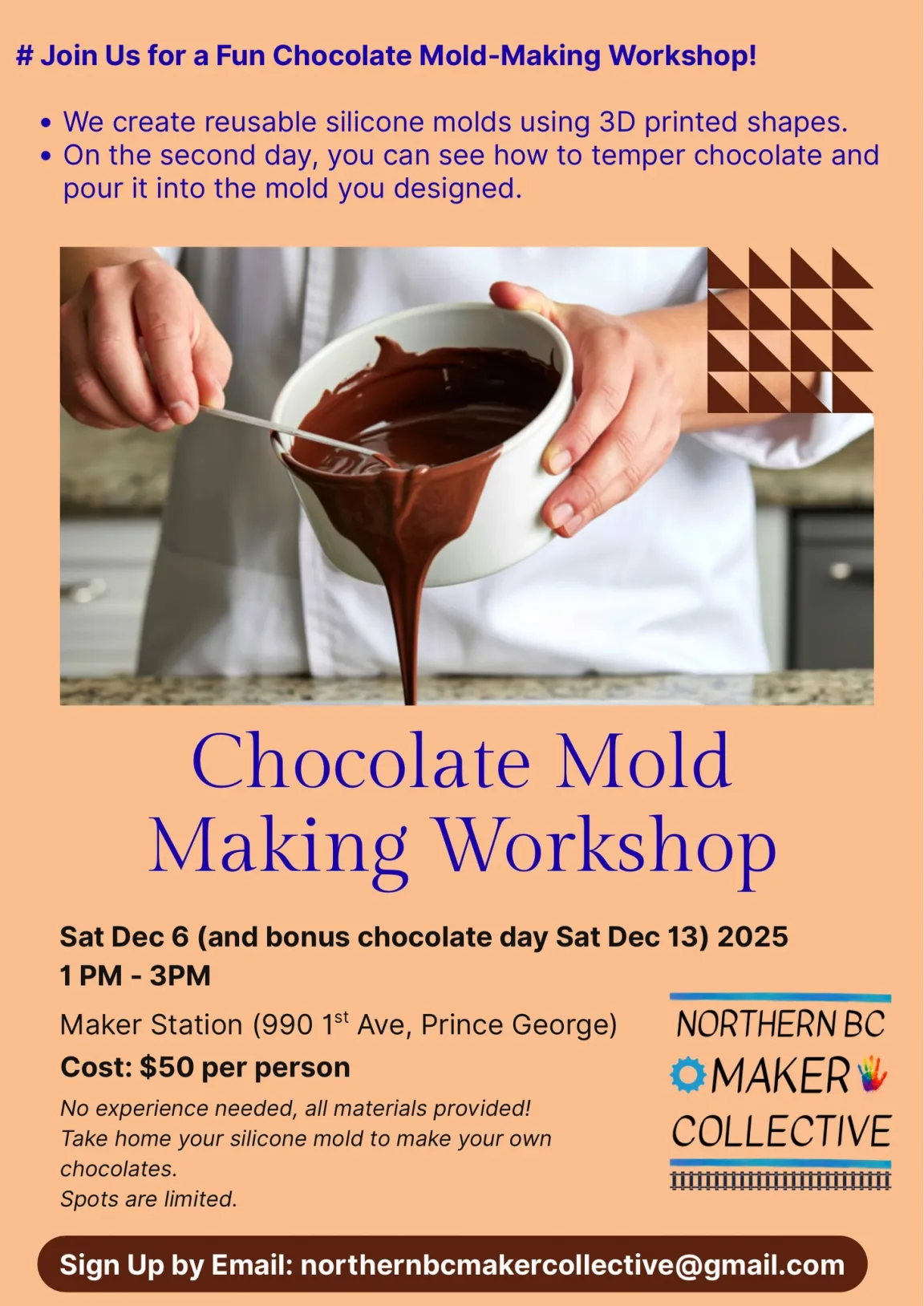 Chocolate mold making workshop