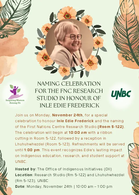 NAMING CELEBRATION FOR THE FNC RESEARCH STUDIO IN HONOUR OF INLE EDDIE FREDRICK