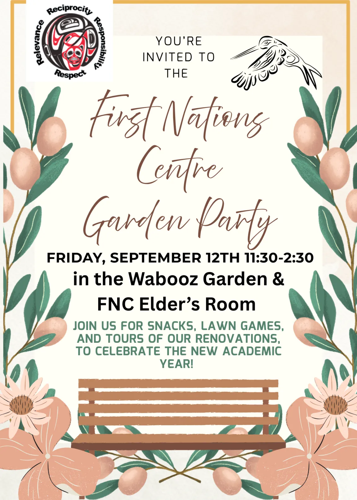Invitation to FNC Garden Party with details