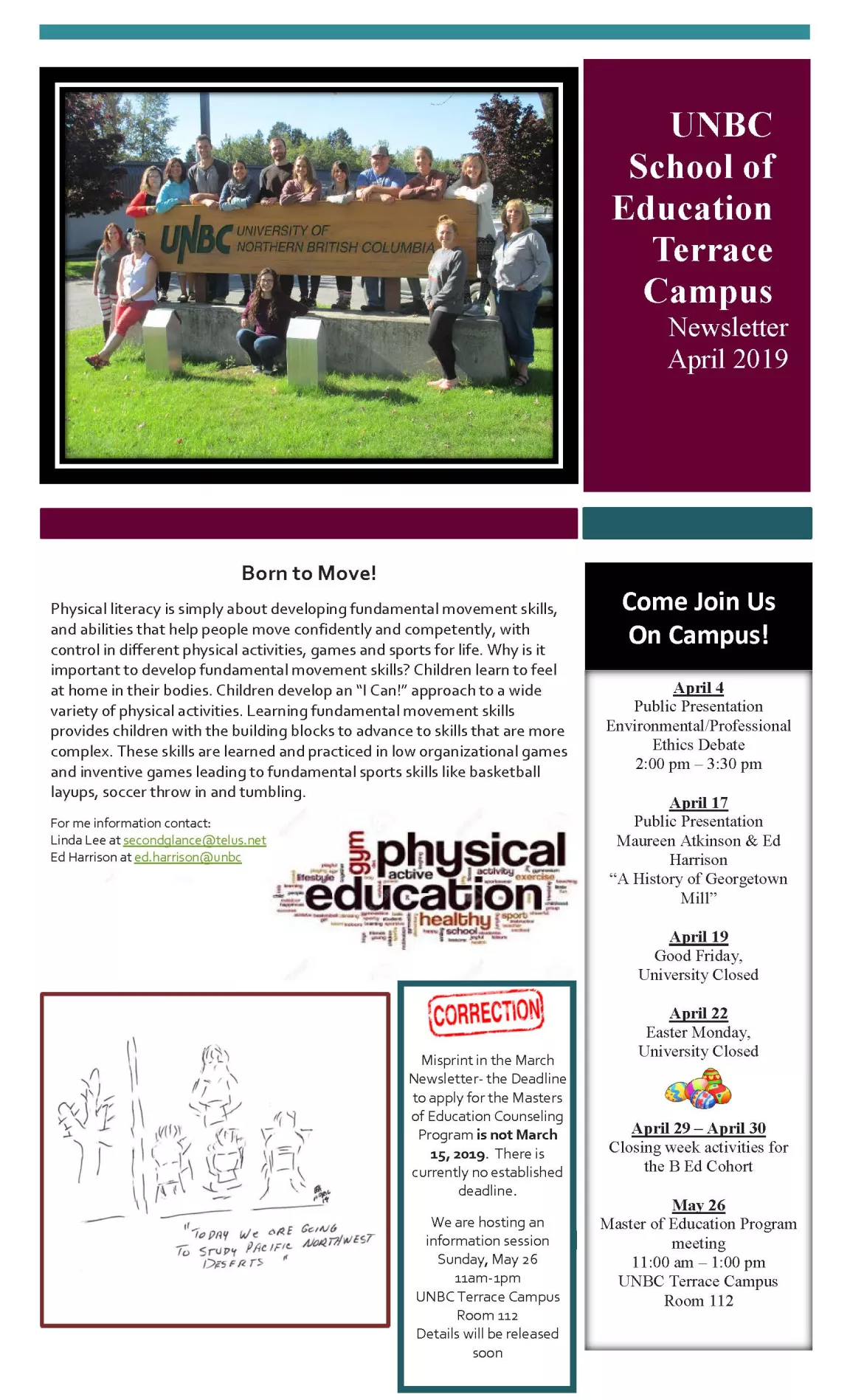 School of Education Newsletter - April 2019 Edition (Page 1/2)