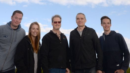 From left, Cody Birch, Jordan Pawluk, Dr. Peter Jackson, Taras Tereshchak and Brayden Nilson 