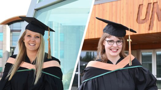 Danika Serafin (Bachelor of Science - Nursing) and Katie Timms (Bachelor of Science - double major in Biochemistry and Molecular Biology (honours) and Biology) have been selected as UNBC's Class of 2020 Valedictorians. 