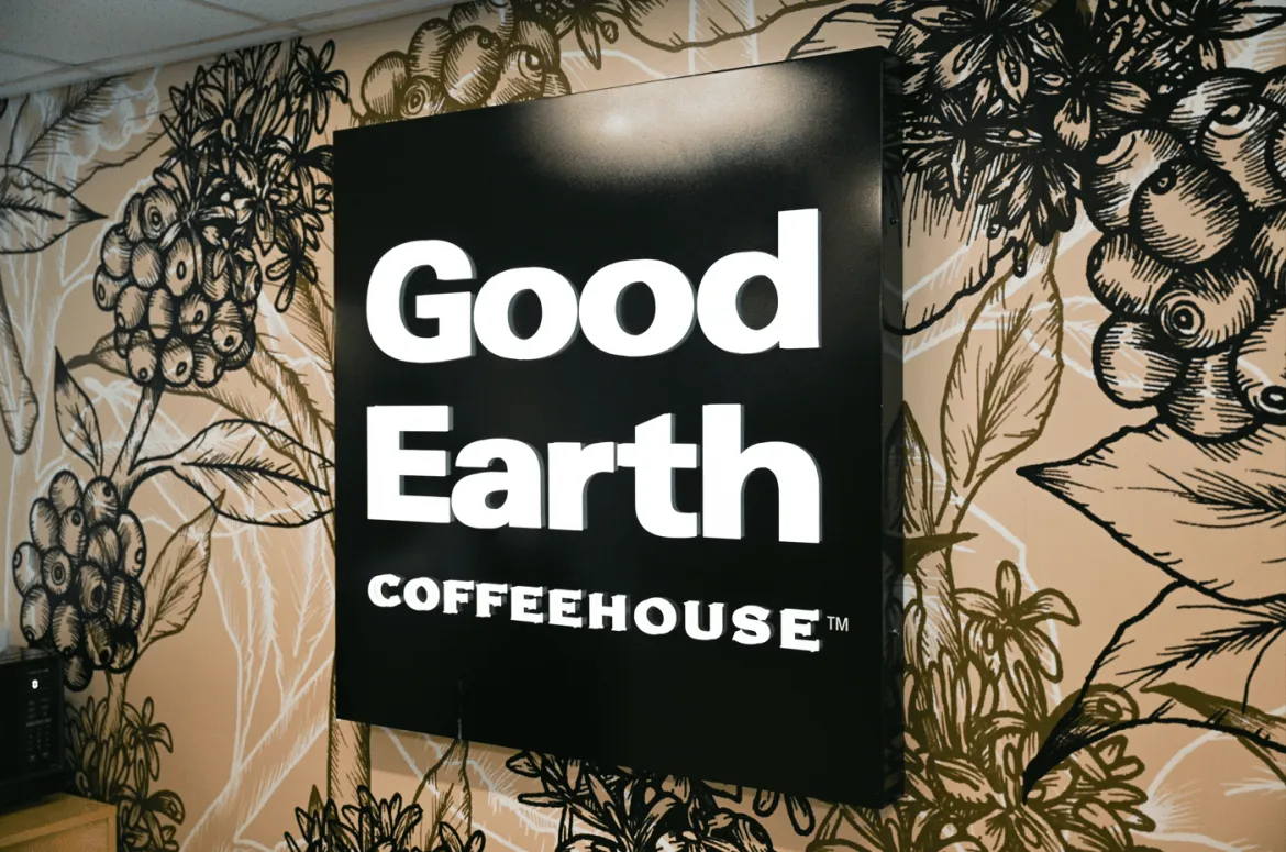 Good Earth Coffeehouse sign