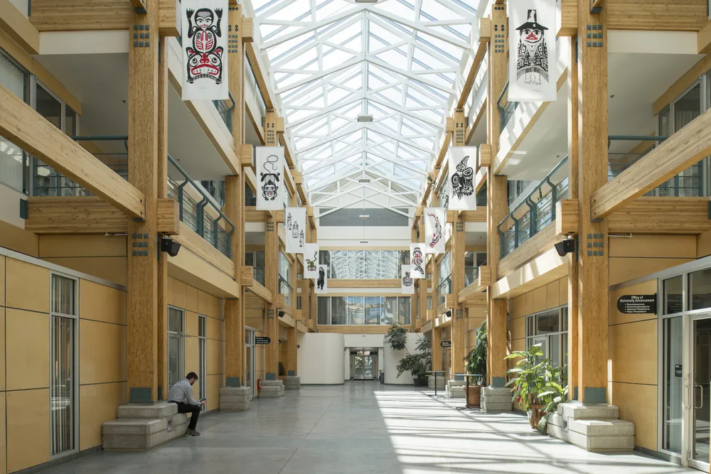A shot down the hallway of the Charles J. McCaffray Hall on campus