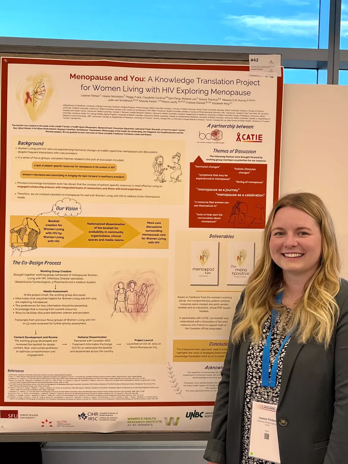 Leanne Flinton Leanne Flinton stands in front of her poster research board.