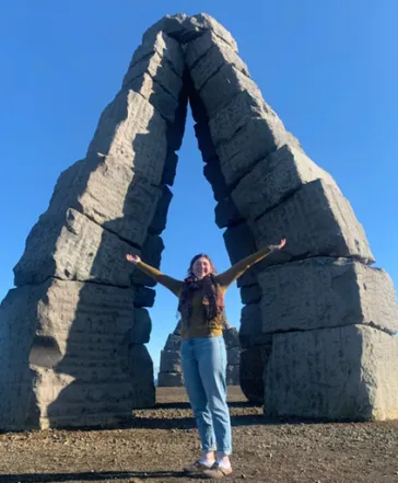 Taylor Coletti at the Arctic Henge
