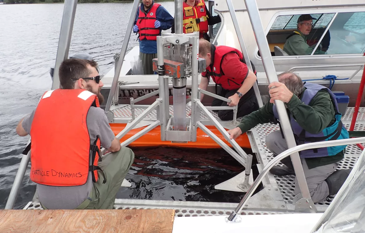 Quesnel Lake coring, July 2016 Quesnel Lake coring, July 2016