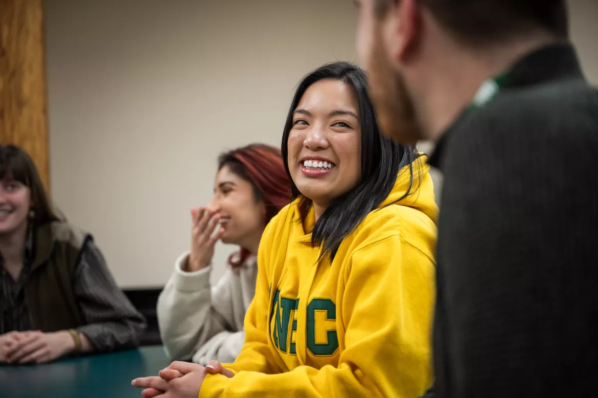UNBC students sitting together