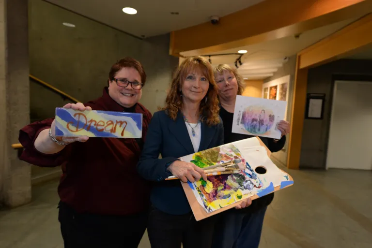 From left, Wendy Young, Betty Kovacic, and Dr. Annie Booth