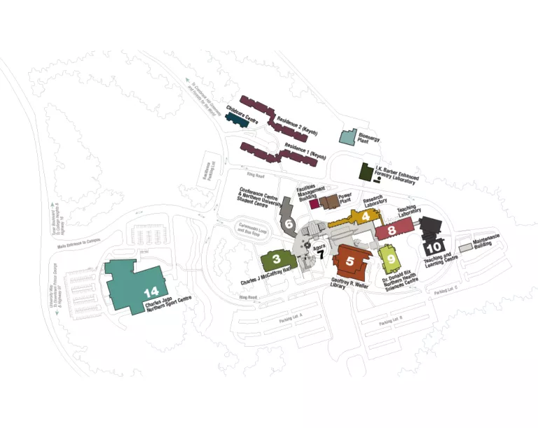 Prince George campus map