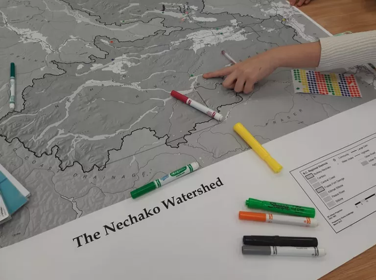 Students mapping out areas of interest