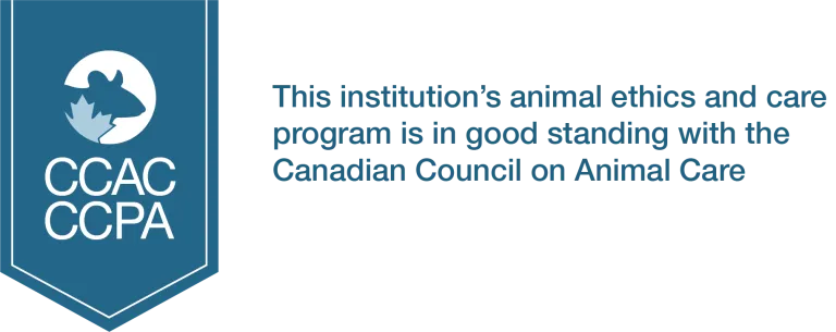 CCAC This institution's animal ethics and care program is in good standing with the Canadian Council on Animal Care 