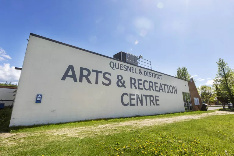 Quesnel Arts and Recreation Centre building sign