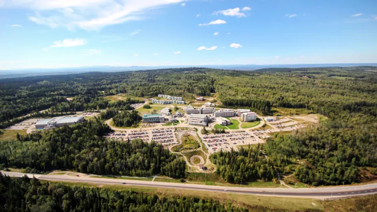 aerial view of Prince George campus
