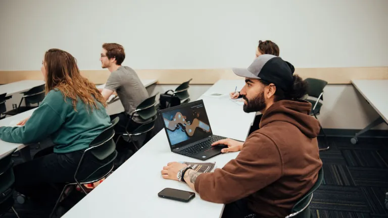 Student in the classroom