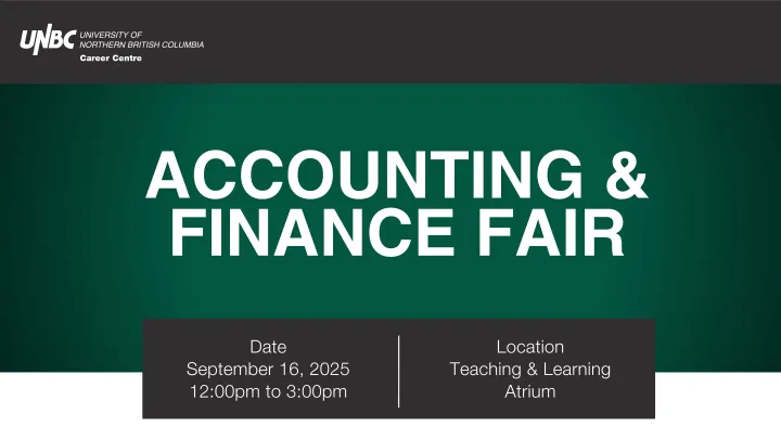 Accounting and Finance Fair logo