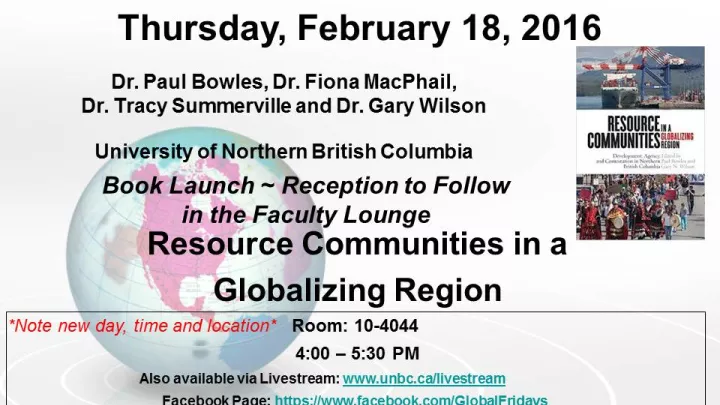 Global Friday Poster - February 18, 2016