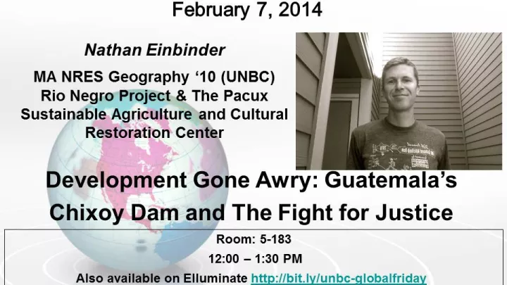 Global Friday Poster - February 7, 2014