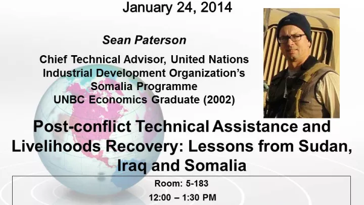 Global Friday Poster - January 24, 2014