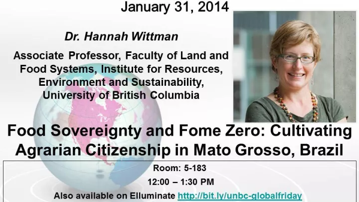 Global Friday Poster - January 31, 2014
