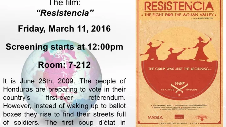 Global Friday Poster - March 11, 2016