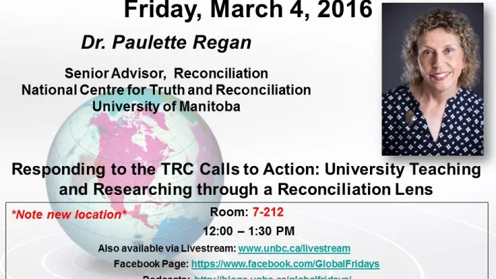 Global Friday Poster - March 4, 2016