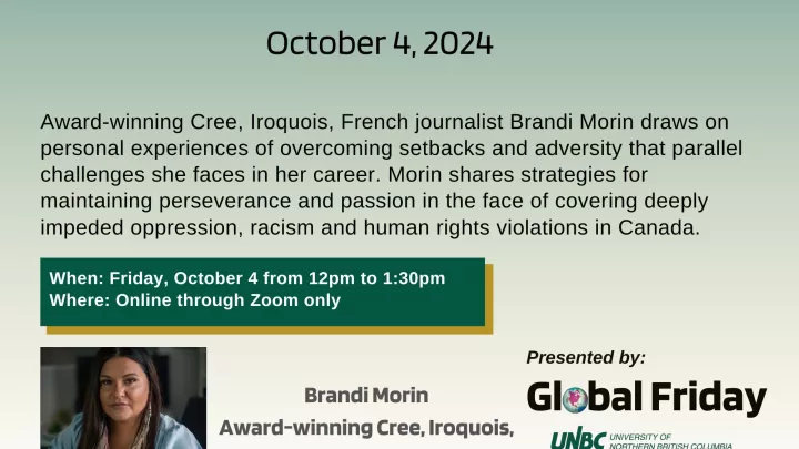 Global Friday Presenter - Brandi Morin