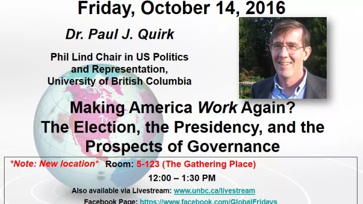Global Friday Poster - October 14, 2016