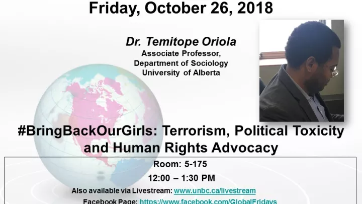 Global Friday Poster - October 26, 2018