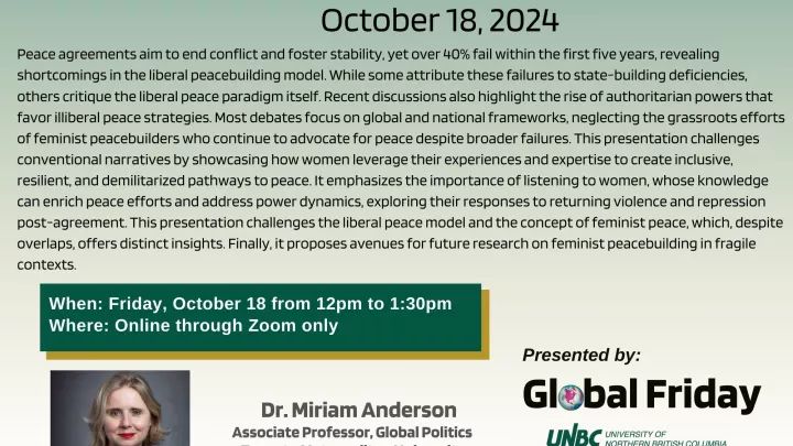 Global Friday Presenter - Miriam Anderson