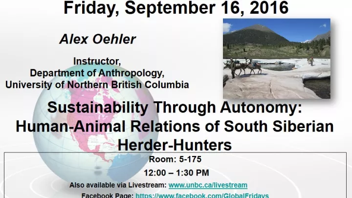 Global Friday Poster - September 16, 2016
