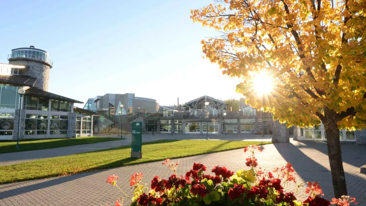 UNBC campus in the fall