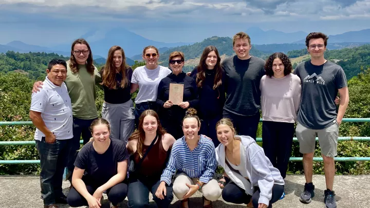 Group photo of students and faculty at a past Guatemala field school