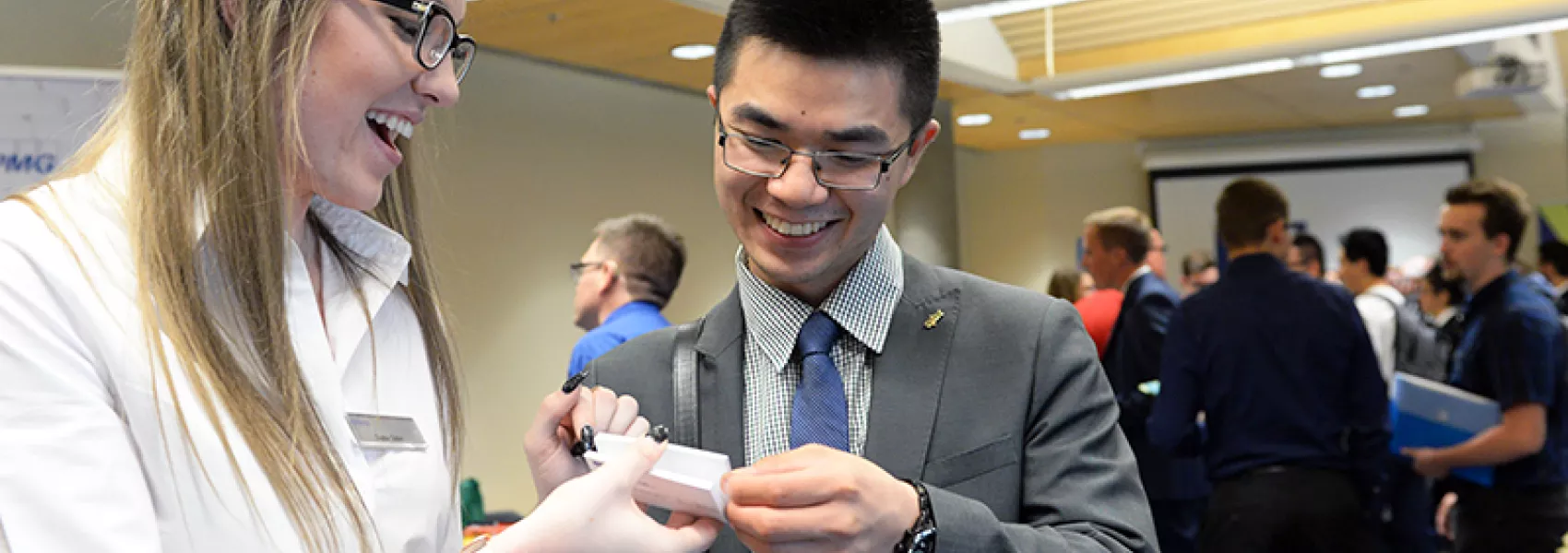 A networking event at UNBC